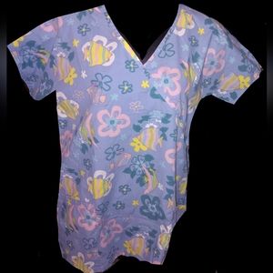 Fish & floral under the sea Scrubtoof ftJII SCRUBS